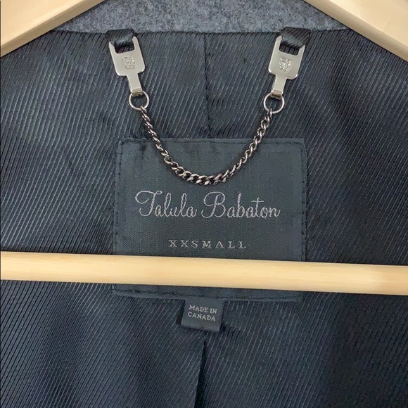 Talula Babaton Cashmere and Wool Gray Peacoat - Picture 4 of 8